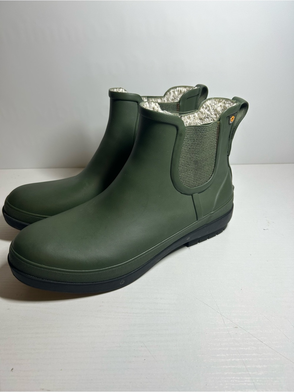Womens Waterproof Green Ankle Rain Boots - Bogs